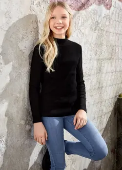 بلوز بافت کبریتی یقه ۳سانتی مشکی