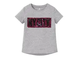 تیشرت پولک دوحالته طوسی