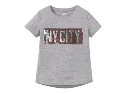 تیشرت پولک دوحالته طوسی