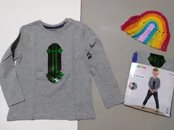 بلوز طرح پولک دوحالته طوسی