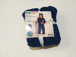 سرهمی حوله ای رنگ آبی تیره طرح خرس سفید