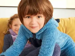 سرهمی حوله ای آبی