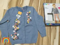 ژاکت بافتنی دخترانه گل گلی