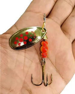 لانسه طلایی خال قرمز مارک Mepps