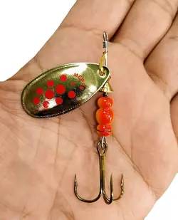 لانسه طلایی خال قرمز مارک Mepps