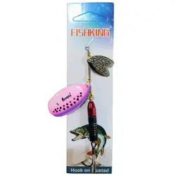 لانسه دو پلاکه خال مشکی صورتی آبی FISH KING 3H6-1-9 Size 5+3