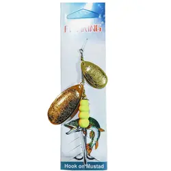 لانسه دو پلاکه طلایی خط برجسته FISH KING  3H6-1-20 Size 5+3