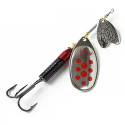 لانسه دو پلاکه خال قرمز زمینه استیل FISH KING 3H6-1-6 Size 5+3