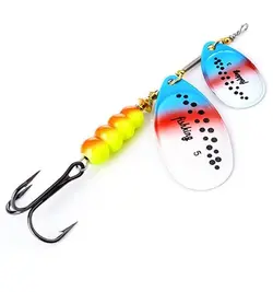 لانسه دو پلاکه خال مشکی زمینه پرچمی آبی - سفید 3+FISH KING 3H6-1-14 SIZ3 5