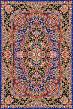 قالیچه با طرح سنتی نقشه تبریز