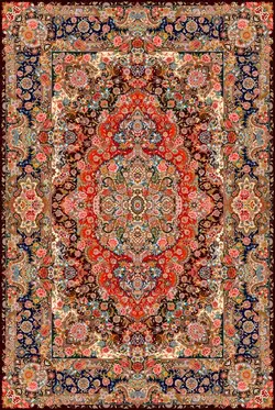 قالیچه با طرح سنتی نقشه تبریز