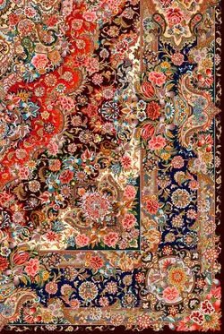 قالیچه با طرح سنتی نقشه تبریز