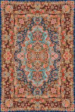 قالیچه با طرح سنتی نقشه تبریز