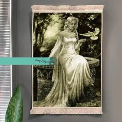 تابلوفرش ماشینی تندیس دختر مهتاب کد ۴۲