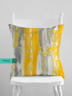 کوسن مخمل طرح مدرن طرح پتینه رنگ طلایی