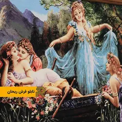 تابلو فرش ماشینی مرکب عشاق همرا قاب