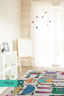 فرش ماشینی اتاق نوزاد و کودک طرح ربات ها