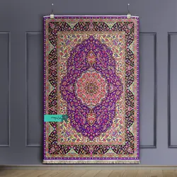قالیچه با طرح سنتی نقشه گلباران
