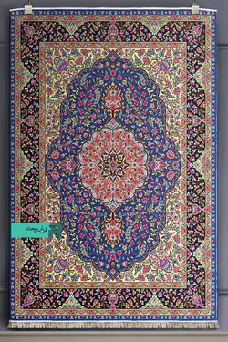 قالیچه با طرح سنتی نقشه گلباران