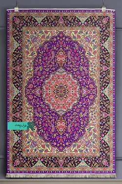 قالیچه با طرح سنتی نقشه گلباران