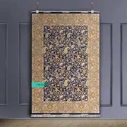 قالیچه با طرح سنتی نقشه اسلیمی