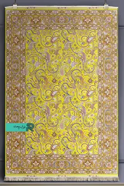 قالیچه با طرح سنتی نقشه اسلیمی