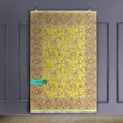 قالیچه با طرح سنتی نقشه اسلیمی