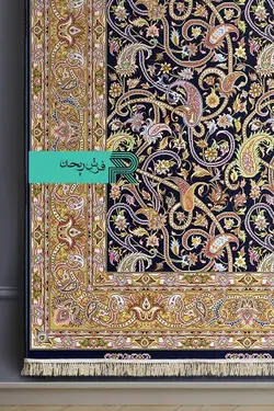 قالیچه با طرح سنتی نقشه اسلیمی