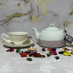 قوری شکس مدل باران ورساچه کد974 رنگ صورتی