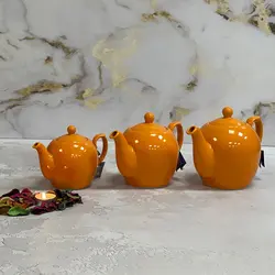 قوری شکس مدل مجید رنگ نارنجی سایز بزرگ