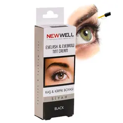 رنگ مژه و ابرو نیو ول مشکی حجم 200 میل new well