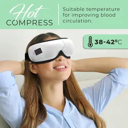 خرید ومشخصات کامل دستگاه ماساژور چشم بلوتوث دار لرزشی چند کاره Eye Massager