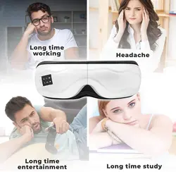 خرید ومشخصات کامل دستگاه ماساژور چشم بلوتوث دار لرزشی چند کاره Eye Massager