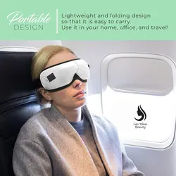 خرید ومشخصات کامل دستگاه ماساژور چشم بلوتوث دار لرزشی چند کاره Eye Massager