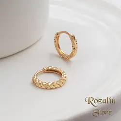 گوشواره زنانه حلقه ای ژوپینگ طرح برجسته