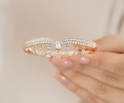 دستبند النگویی زنانه ژوپینگ مدل نگین آویز کد RS-1507