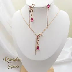 نیم ست زنانه ژوپینگ مدل پاپیون نگین سواروسکی