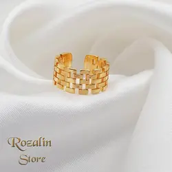 انگشتر زنانه وای اس ایکس طرح طلا کد RS-456