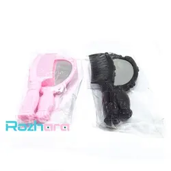 ست شانه و آینه طرح دار در دو رنگ