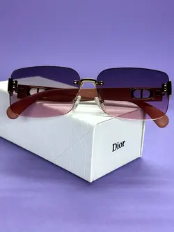 عینک فشن زنانه برند Dior بدون فریم با دسته های طرح دیور