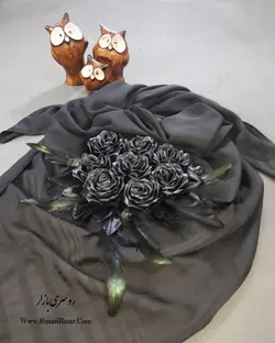 روسری مجلسی روبان دوزی ترک جدید