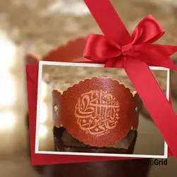 بازوبند چرمی طرح شبنم عسلی