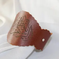 بازوبند چرمی طرح نسیم یاس زنانه