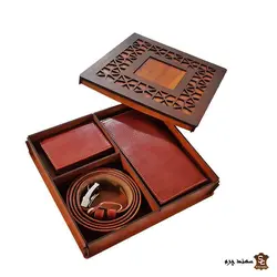 ست سه تیکه مردانه چرم طبیعی D7-101