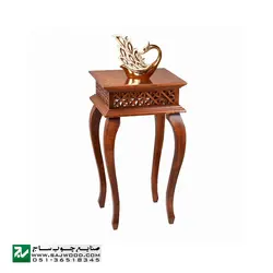 میز خاطره و تلفن چوبی ، دکوری ، آباژور کلاسیک صنایع چوب ساج مدل 306