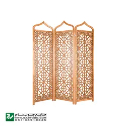 پارتیشن دستساز چوبی ، پاراوان متحرک صنایع چوب ساج مدل 502 | پارتیشن گره چینی مشبک