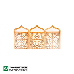 پارتیشن دستساز چوبی ، پاراوان متحرک صنایع چوب ساج مدل 502 | پارتیشن گره چینی مشبک