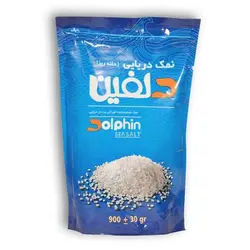 نمک دریایی ید دار دلفین مدل N 900D وزن 900 گرم