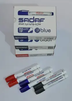 قیمت و خرید ماژیک وایت برد صدف - آبی نوک گرد | فروشگاه اینترنتی نوشت افزار و لوازم تحریر سرای سبز