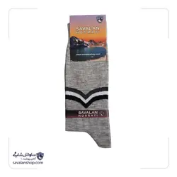 جوراب نخ هندی ساق دار مردانه | طرح کمان | کد 1494